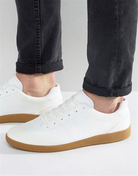 white sneakers gum sole men's.